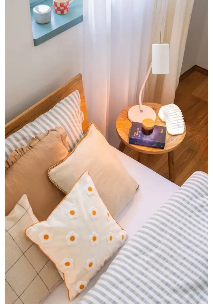 Pat dublu din lemn de stejar 140x200 cm Greg 1 - The Beds