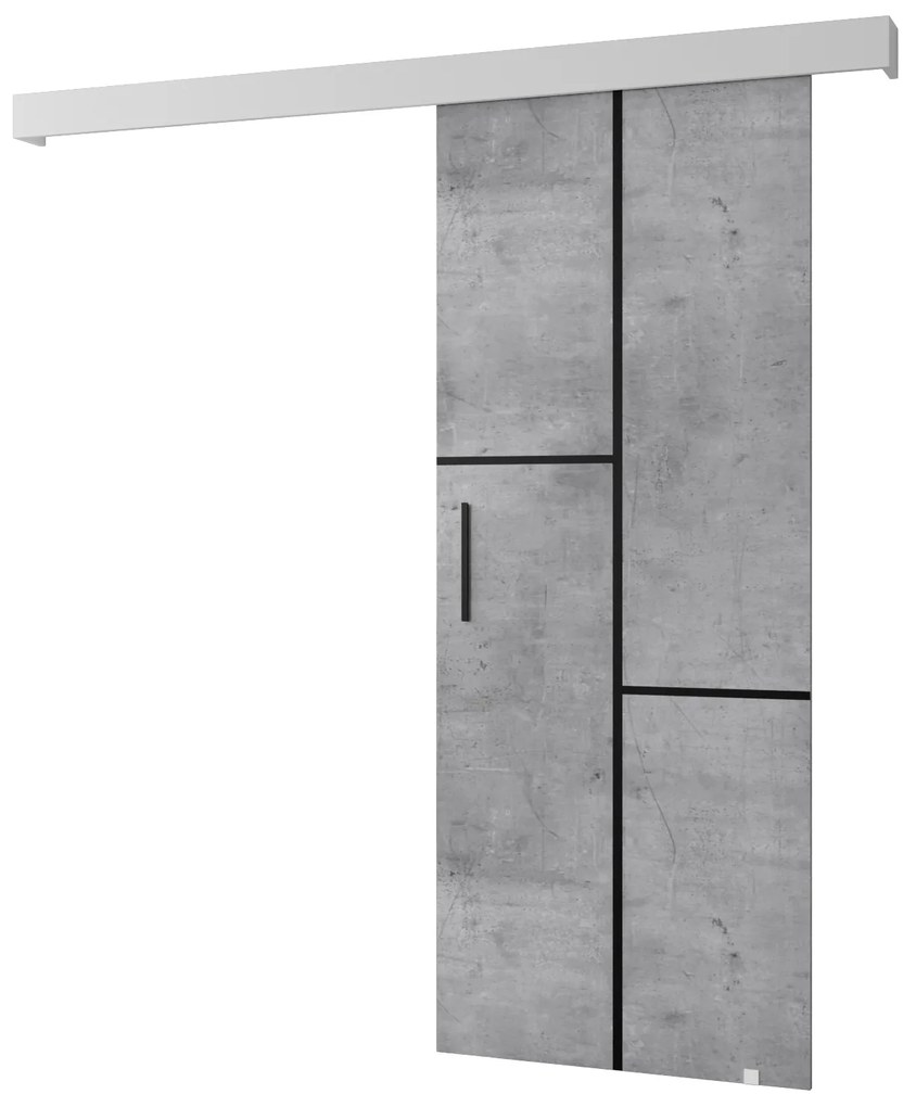 Zondo Uși culisante Sharlene VII (beton + alb mat + negru). 1043876