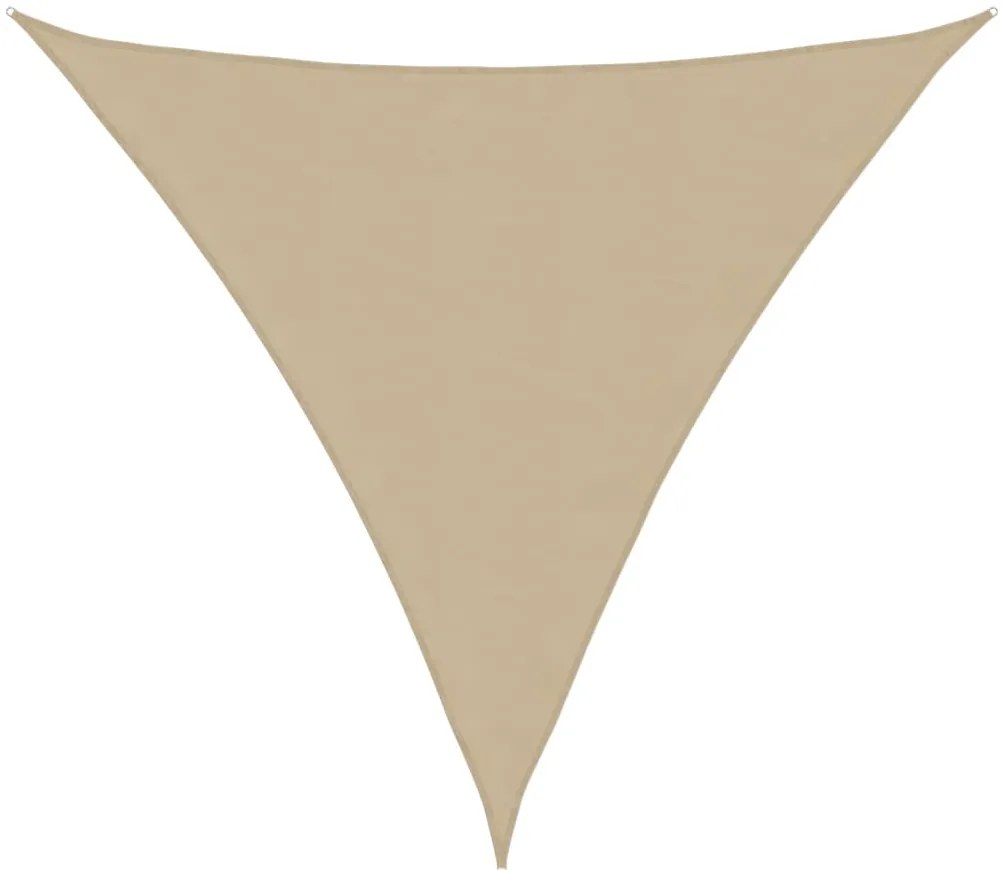 vidaXL Parasolar din țesătură oxford, triunghiular, 3,6x3,6x3,6 m, bej