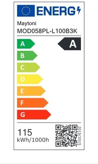 Lustra LED suspendata design modern Rim negru 80cm, 3000K