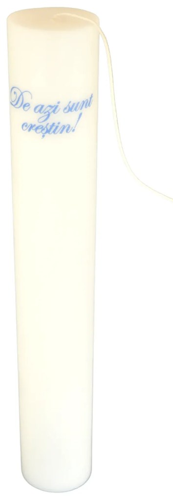 Lumanare Botez Baieti cu mesaj 4,5 cm, 35 cm