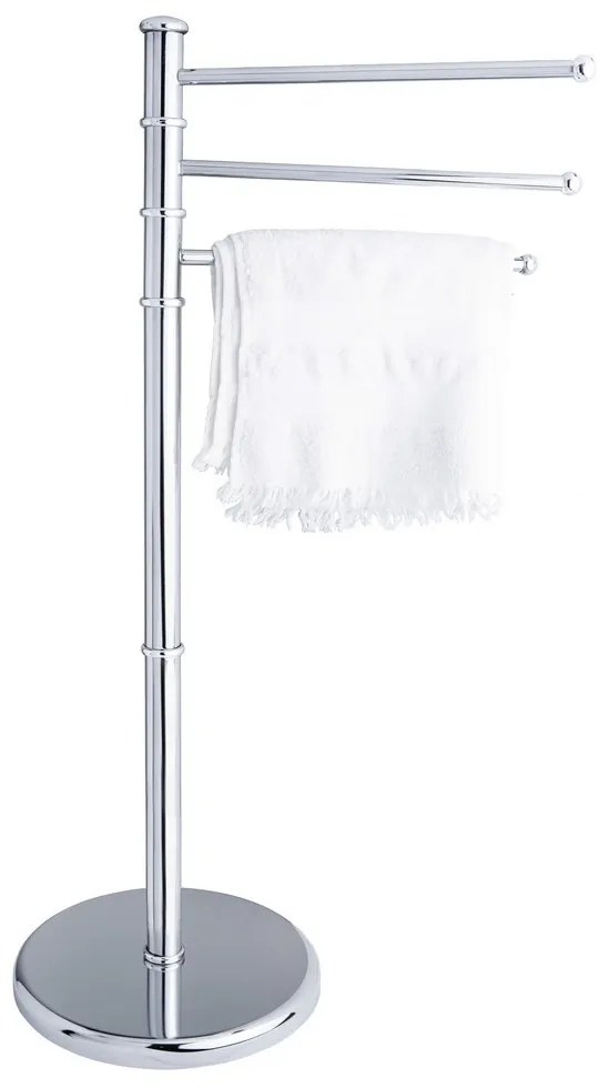 Stand vertical pentru prosoape cu 3 brate mobile, 36 x 90 x 28 cm