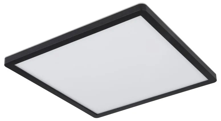 Plafoniera LED design slim Sapana negru 42x42cm