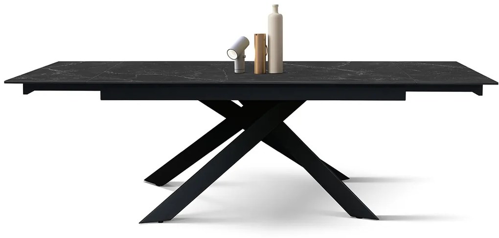 Masa ceramica extensibila Calacatta 160 cm/ 90 cm/ h76 cm