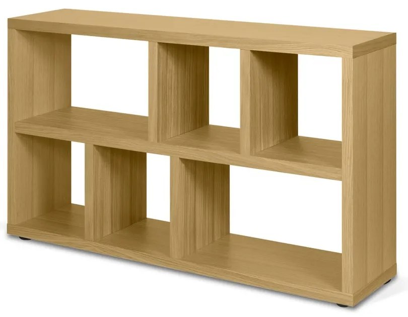 Bibliotecă în culoare naturală cu aspect de lemn de stejar 150x83 cm Berlin – TemaHome