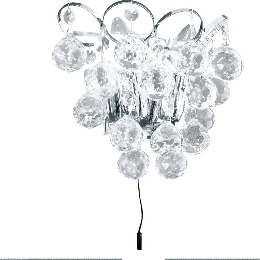 Aplica de perete cristal Asfour KRISTALL KLASSISCH crom