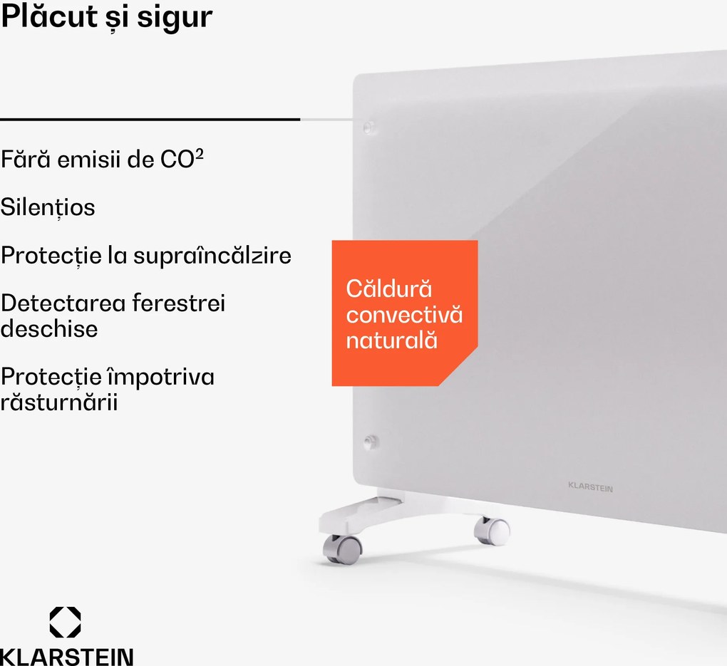 Klarstein Bornholm Smart 2500, încălzitor, 2500W, WiFi, LED, IP24