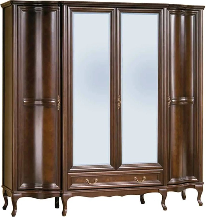 Dulap lemn masiv Weston 4 usi, 206 × 63 × 206 cm