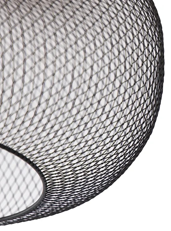 Plafoniera moderna neagra 45 cm - Mesh Ball