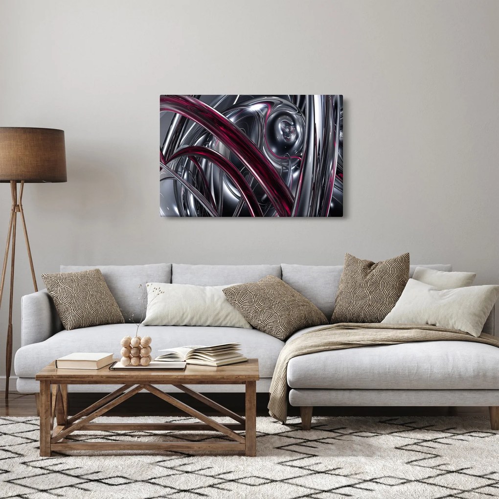 Tabloul cu abstracție gri (90x60 cm)