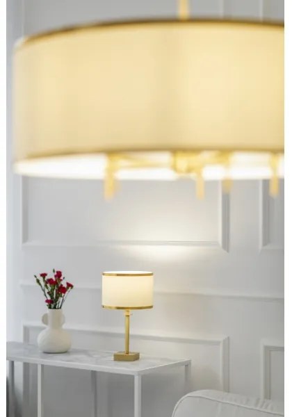 Lampă de masă ABBANO 1xE27/15W/230V alamă/albă Argon 8047