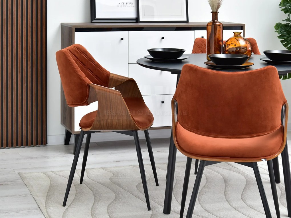 Scaun Rolf K (cupru + negru). 1111256