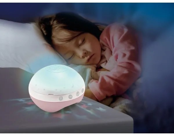 Carusel pentru pătuț cu sunete și proiector 3 în 1 Infantino 3xAAA roz