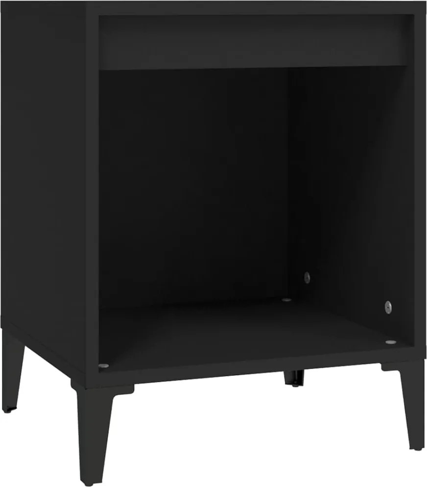 vidaXL Noptiere, negru, 40x35x50 cm