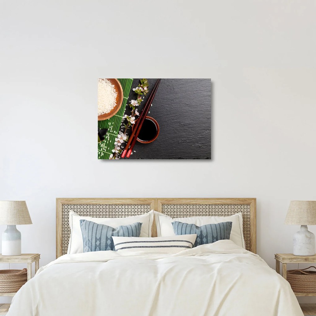 Tablou pe sticlă - Sushi (70x50 cm)