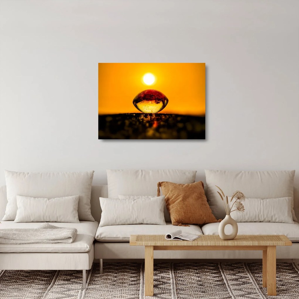 Tablou pe sticlă - Picături din sticlă (70x50 cm)