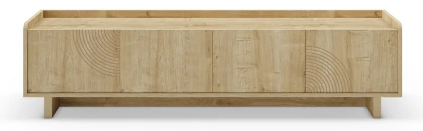 Comodă TV în culoare naturală cu aspect de lemn de stejar 180x45x40 cm Daira – Marckeric