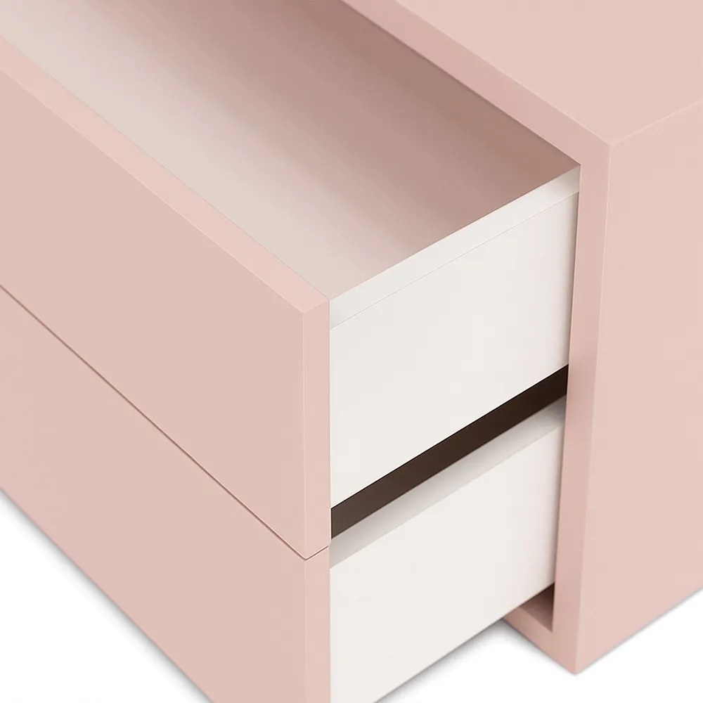 Boxie 2 sertare dulap de perete 40x80x37 cm roz