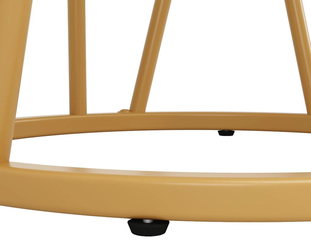 Masă rotundă pentru 4 persoane, Alb+Auriu | Aosom Romania