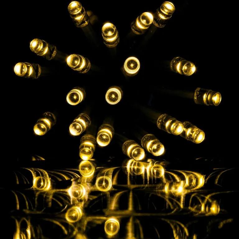 Iluminat 100 LED de Crăciun - 10 m, alb cald, pe baterii