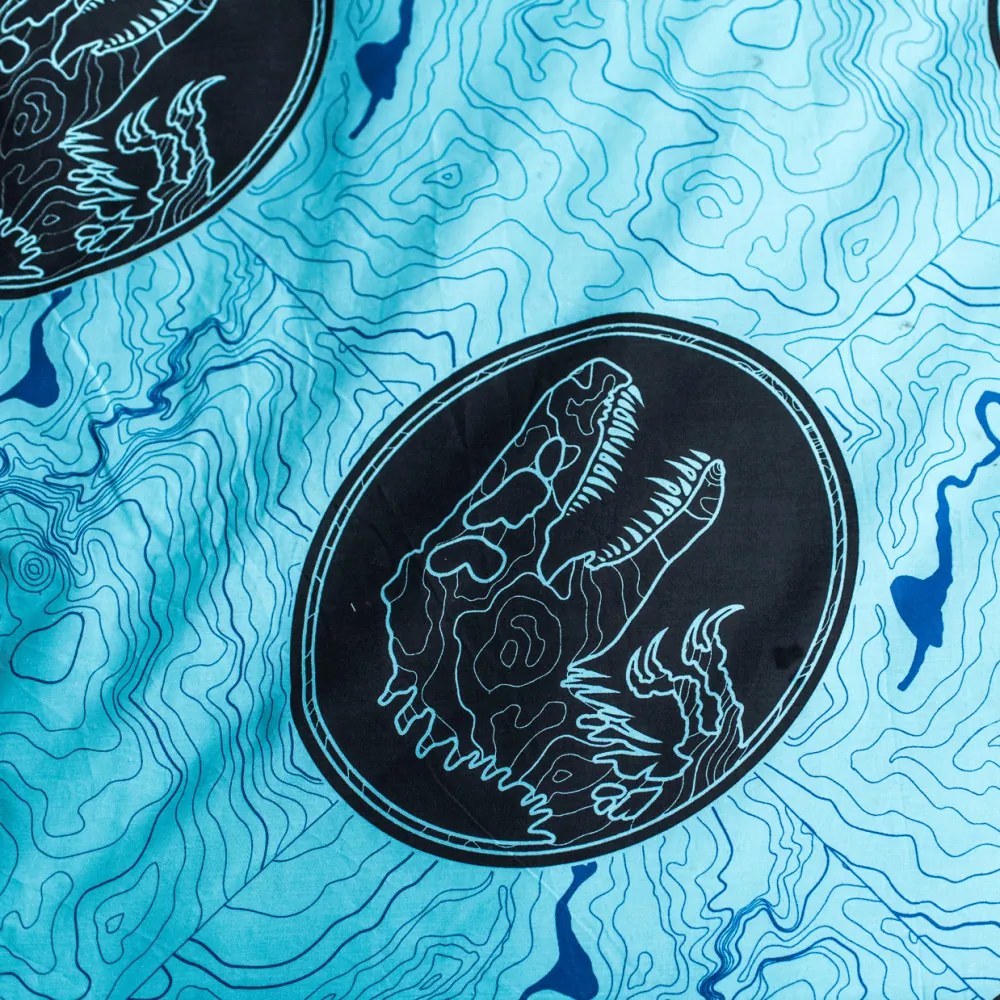 Jurassic World Dinosaur Tracker Set de Lenjerie de Pat Fosforescent 140×200 cm, 70x90 cm