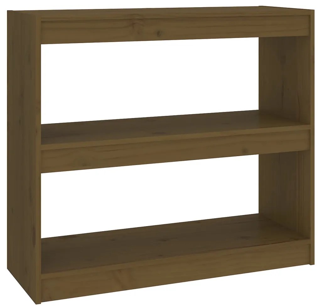808186 vidaXL Bibliotecă/Separator cameră, maro miere 80x30x71,5 cm lemn pin