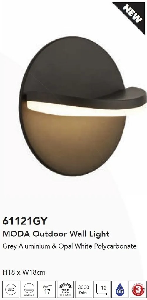 Aplica LED de perete exterior moderna IP65 Moda