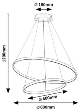 Rabalux 72348 - Lustru suspendat LED reglabil pe cablu BELIZA LED/75W/230V 3000-6500K + telecomandă