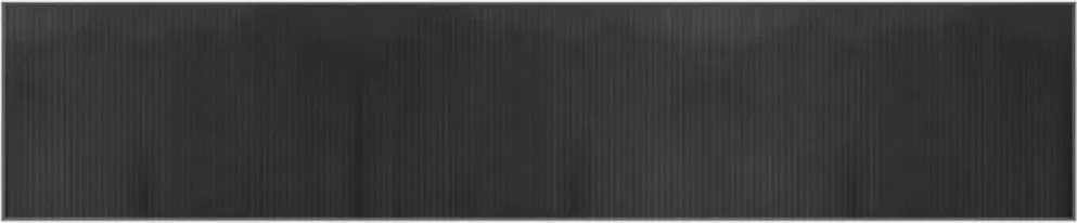 vidaXL Covor dreptunghiular, gri, 60x300 cm, bambus