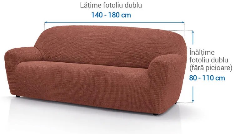 Huse super elastice RUBINIA cărămizii fotoliu dublu (l. 140 - 180 cm)