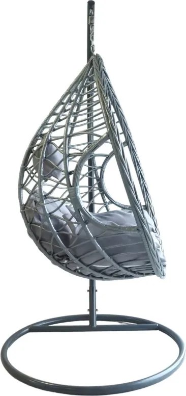 Scaun suspendat gri NORVIA cu suport