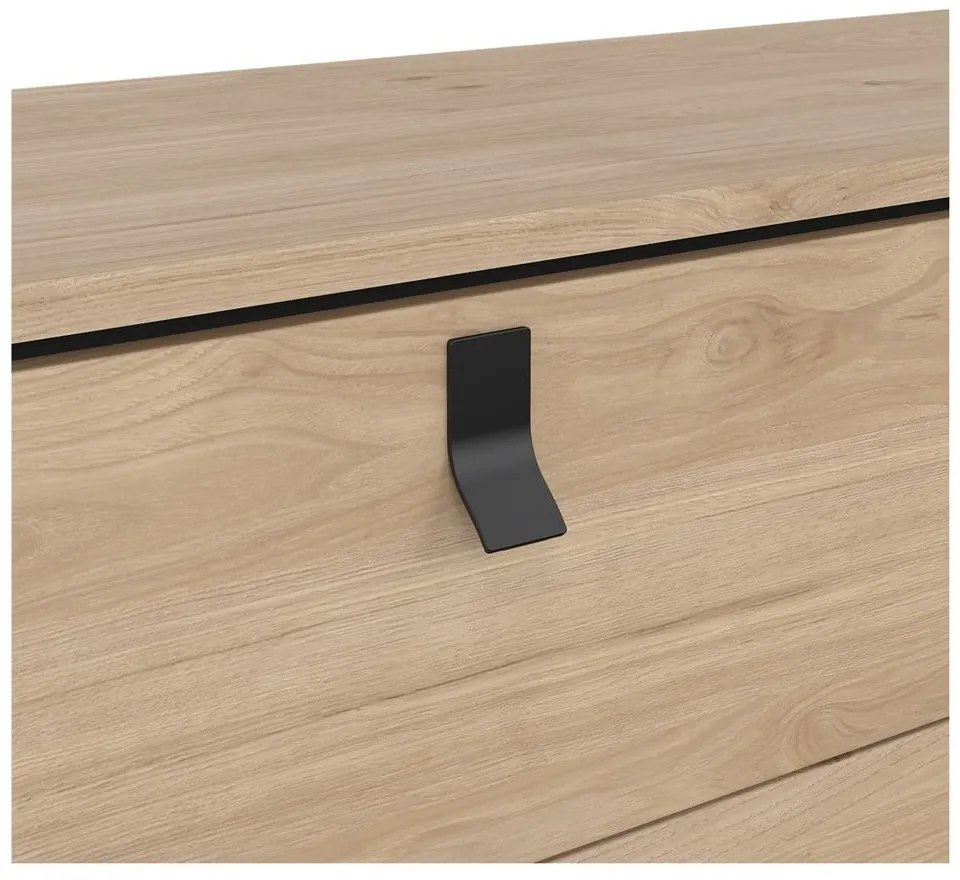 Comodă în culoare naturală joasă cu aspect de lemn de stejar 153x95 cm Ry – Tvilum