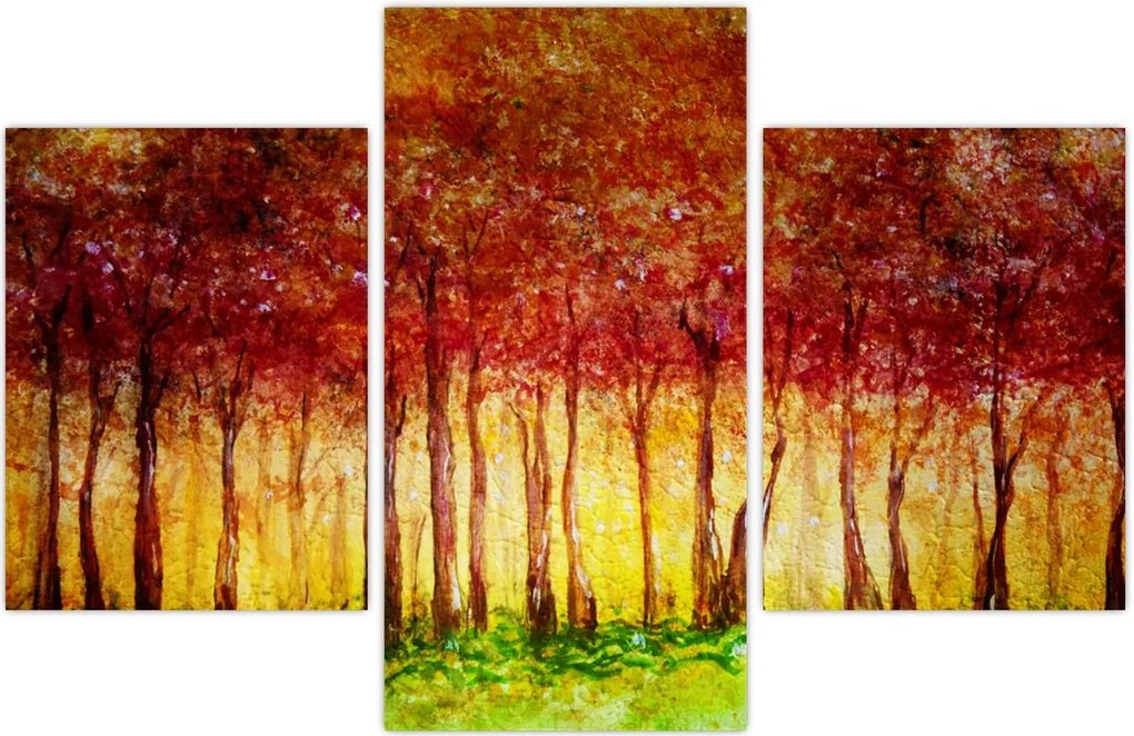 Tablou - Pictura pădurii cu frunziș (90x60 cm)