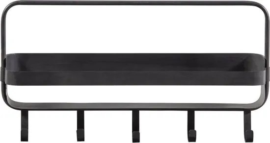 Raft metalic pentru baie RAKKA 56x29 cm, negru