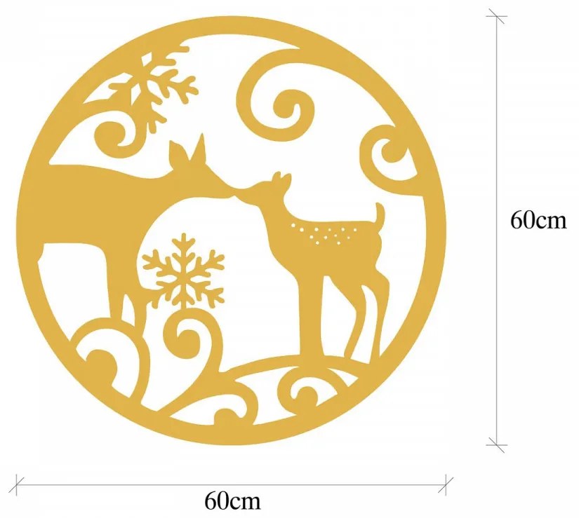 Decoratiune de luminoasa XMASGOLD-029, Tanelorn, 60x60 cm, metal, auriu