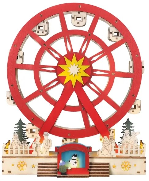 Decorațiune LED de Crăciun Solight 1v277 LED/2xAA/alb cald carusel