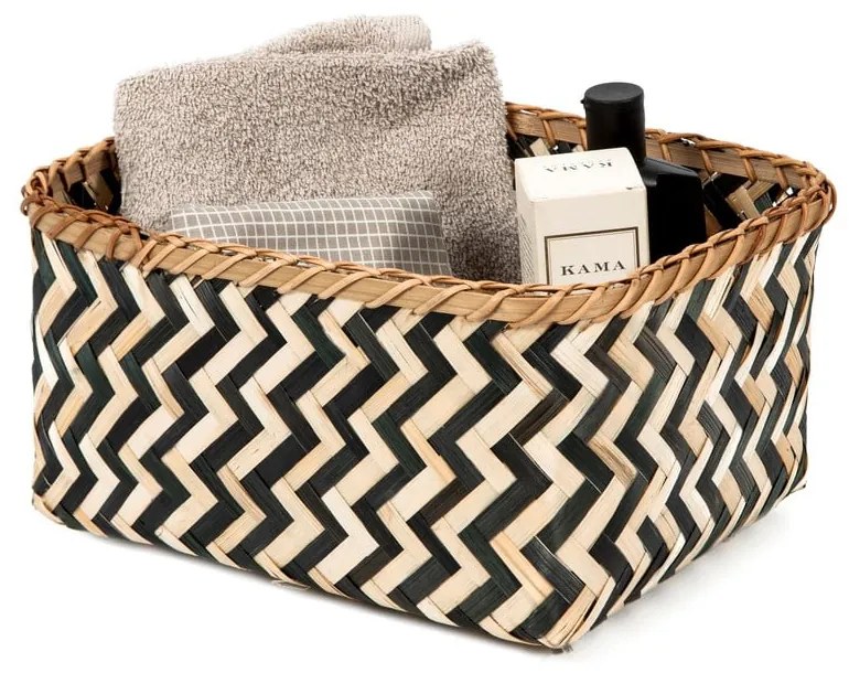 Coș de depozitare din bambus Zebra – Compactor