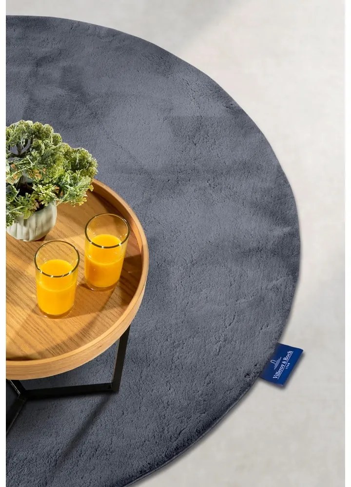 Covor gri antracit rotund ø 200 cm Leon – Villeroy&amp;Boch