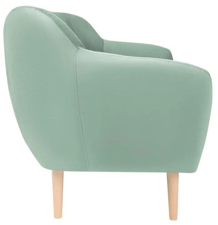 Canapea cu tapițerie din catifea Mazzini Sofas Sardaigne, 158 cm, verde mentol