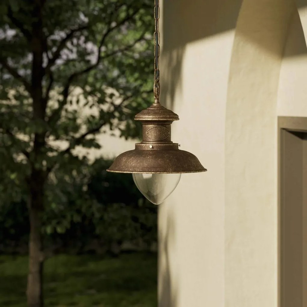 Lustra exterior IP44 realizata manual din alama Amalfi