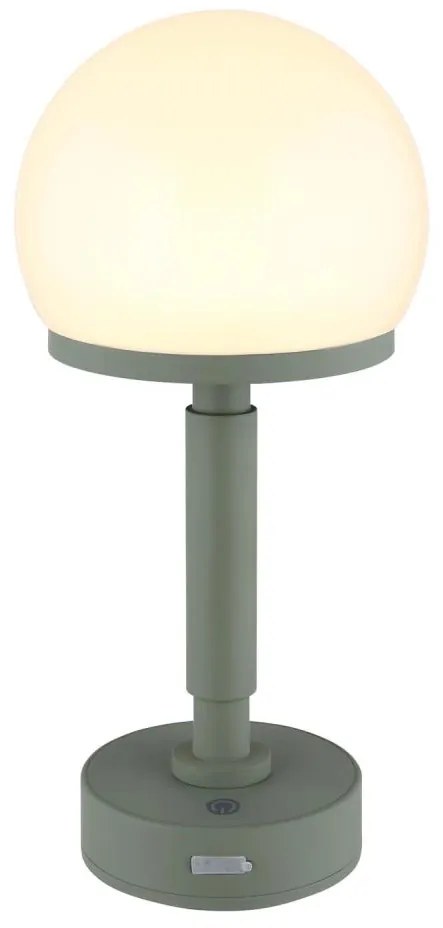 Lampă LED tactilă reîncărcabilă de masă Globo 21034B HAKU LED/2,5W/5V 2800K verde