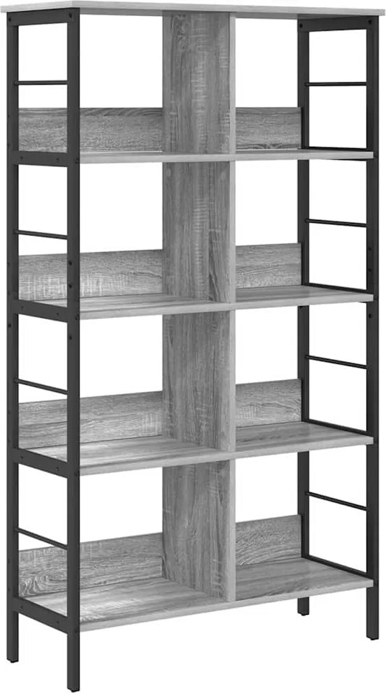 vidaXL Raft pentru cărți Gri Sonoma 82 x 32 x 144,5 cm Lemn compozit