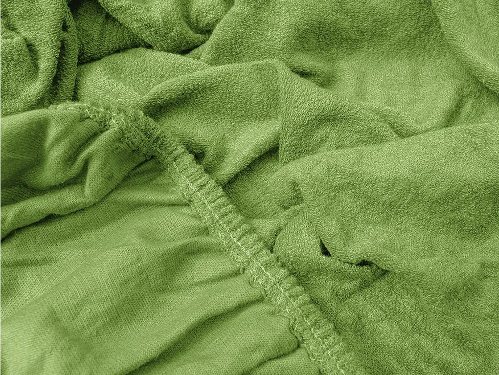 Cearsaf Frotir cu elastic EXCLUSIVE 160 x 200 cm verde