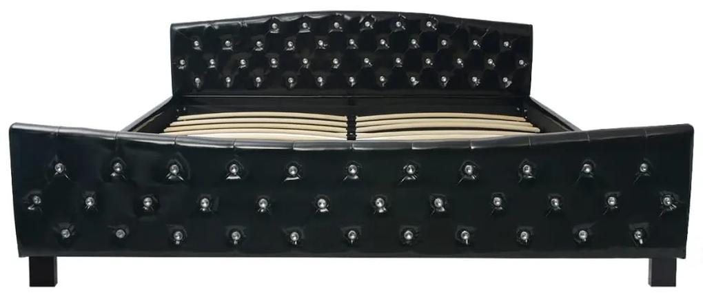 Cadru de pat, negru, 180 x 200 cm, piele artificiala Negru, 180 x 200 cm, nu