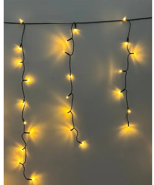 Ghirlandă LED de exterior, 200 LED, 230 V, 7,6 m, IP44, neagră