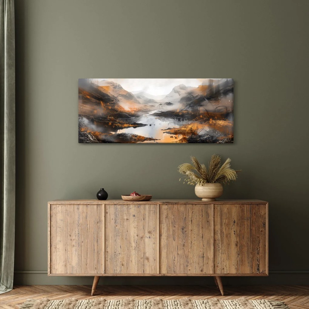 Tablou - Pictura peisajelor montane (120x50 cm)