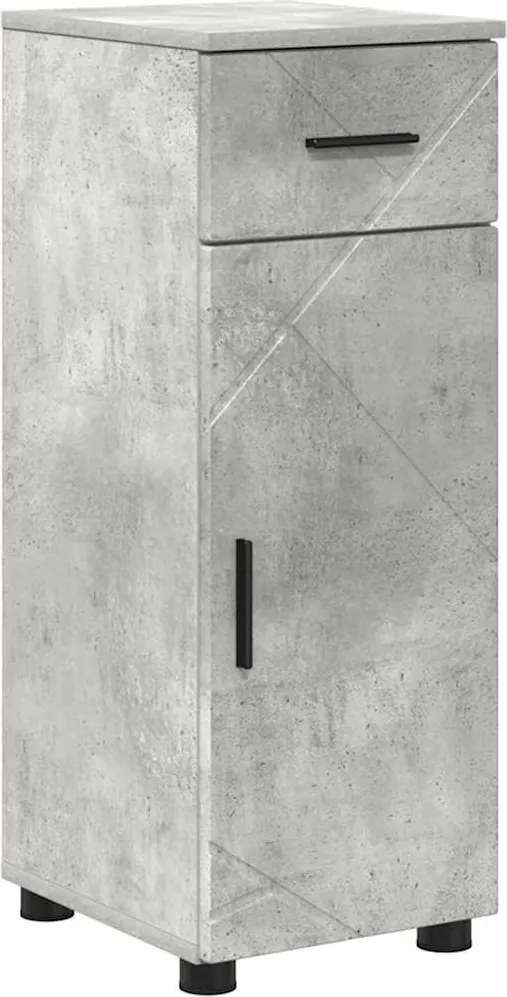 vidaXL Dulap de Baie cu sertar cu ușă Gri din beton 30 x 35 x 80 cm