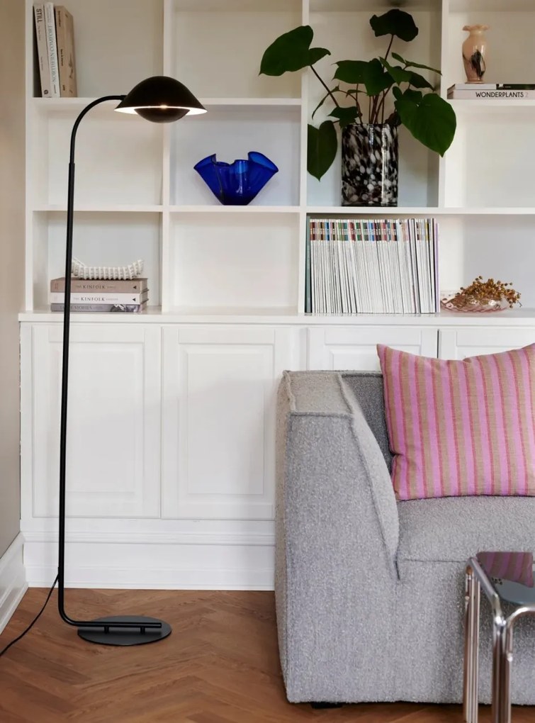 Lampadar, lampa de podea design modern Freya negru