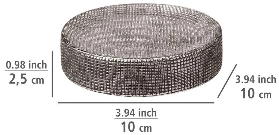 Săpunieră argintie din ceramică Rivara – Wenko