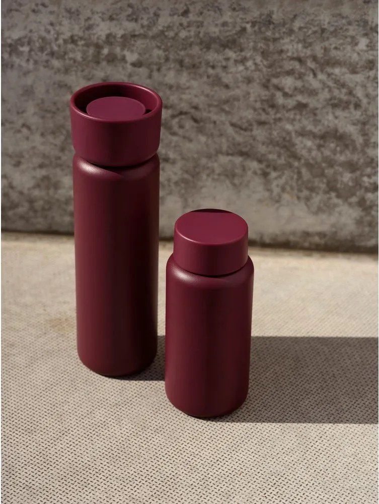 Cană termos burgundy din oțel inoxidabil 400 ml Singles – Zone